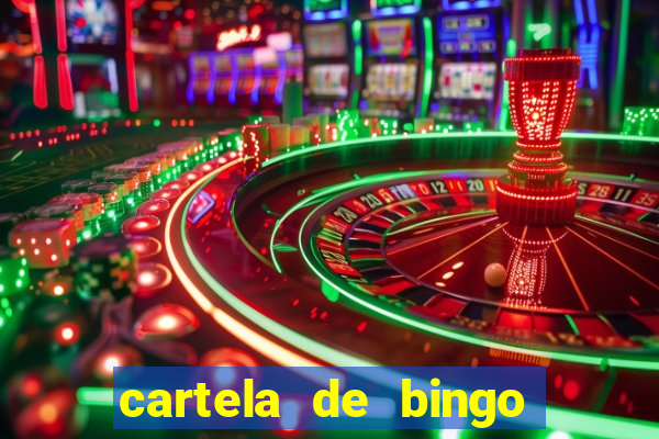 cartela de bingo pra imprimir